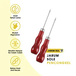 Hypospot Jarum Sol - Jarum Sol Sepatu dengan Kait - Jarum Untuk Jahit Sepatu