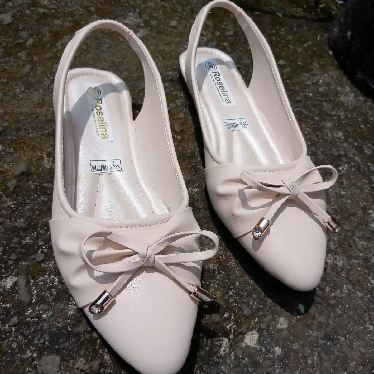 SS SEPATU FLATSHOES WANITA - FLATSHOES WANITA EMPUK SOL KARET KERJA