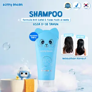 Kitty Mom Shampoo Anak Non SLS | Shampo Penumbuh &  Pelebat Rambut Bayi Tidak Pedih di Mata | Perawatan Rambut Lebat | Kids Shampo | Baby Hair Care