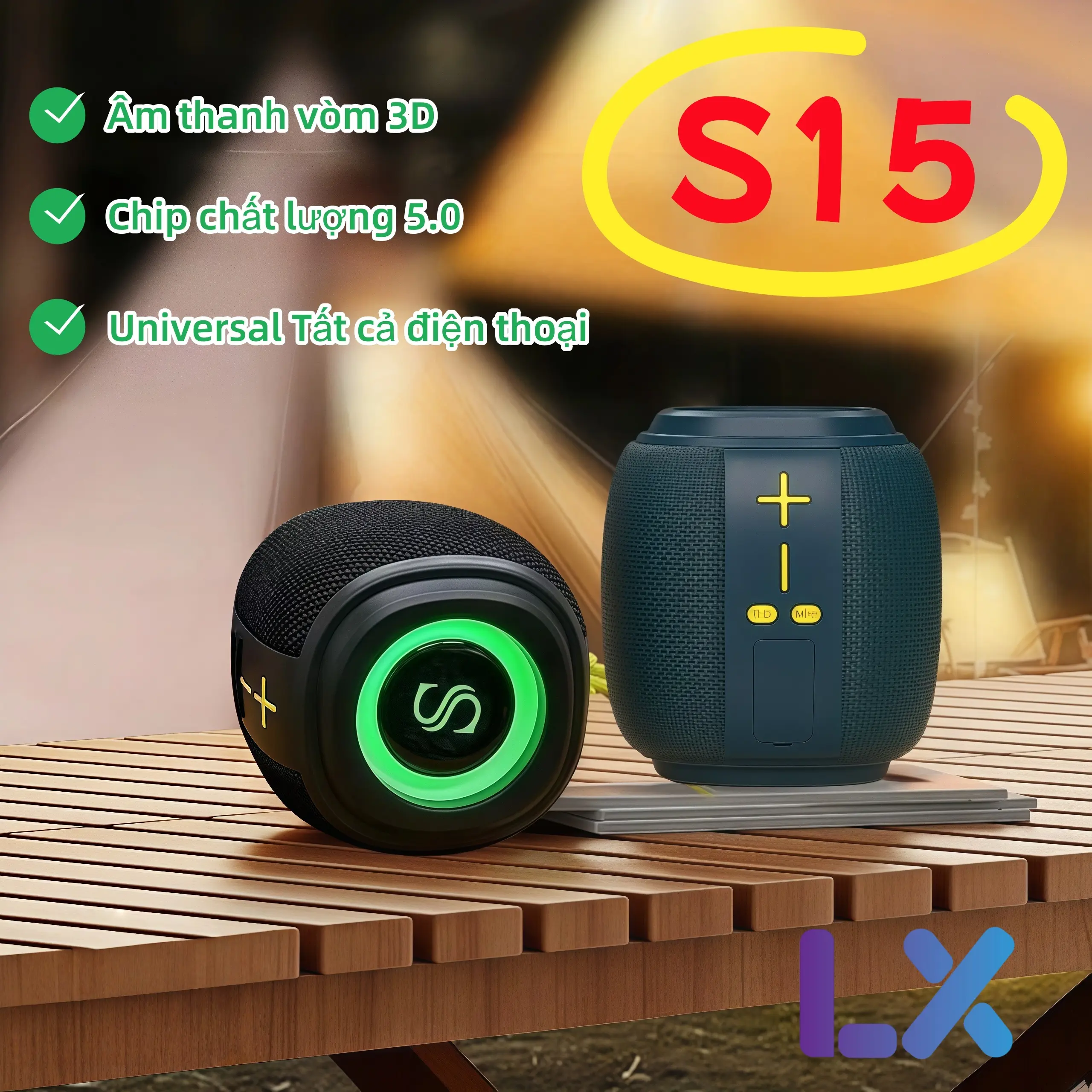 Loa Bluetooth, Sử Dụng Trong Gia Đình Ngoài Trời, Âm Lượng Lớn, Chống Nước Ipx6, Loa Siêu Trầm Âm Thanh Nổi Không Dây, Loa Âm Thanh Quanh 3D
