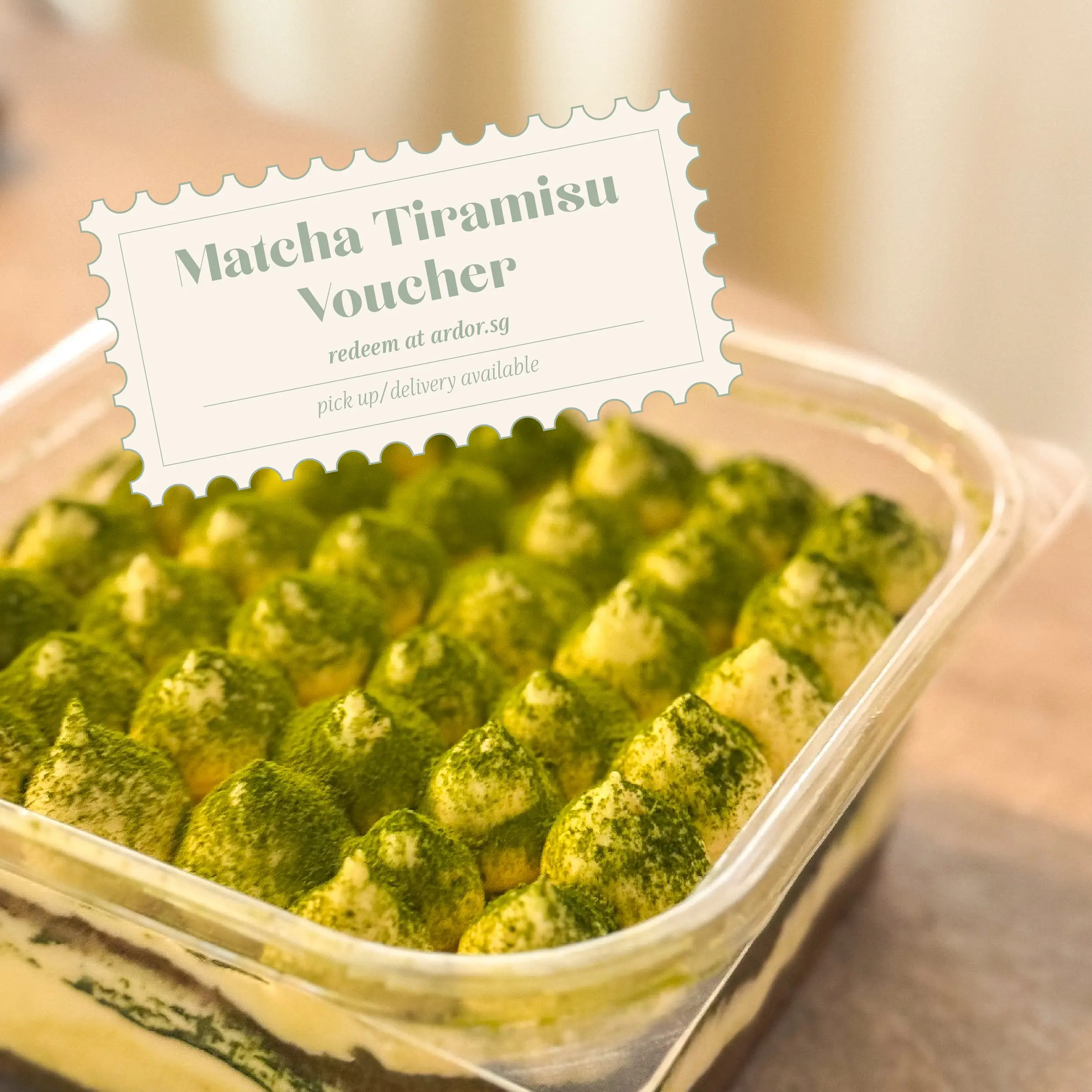 Ardor Matcha Tiramisu Box Physical Voucher