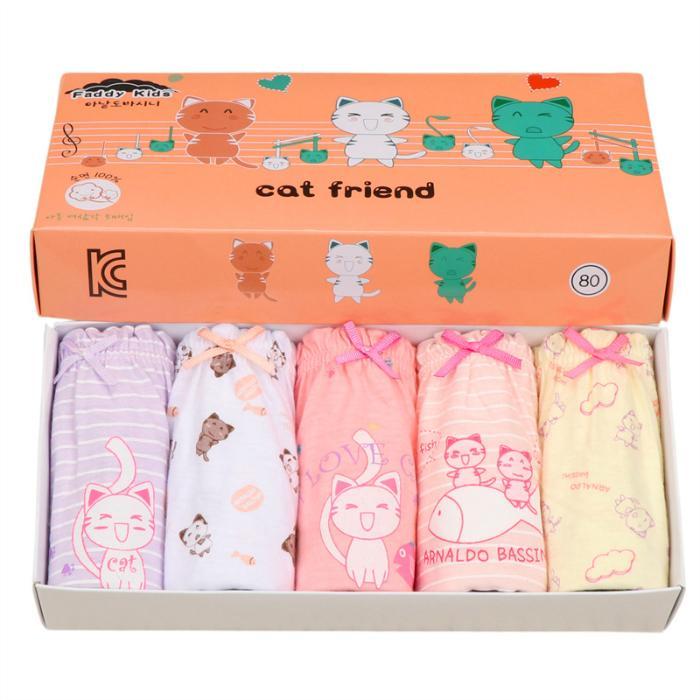 Quần Dài Lót Bé Gái, Chất Liệu Cotton Mềm Mại Và Thoáng Khí, In Hình Hoạt Hình, Đóng Hộp, Thích Hợp Cho Trẻ Em, Quần Dài, Quần Đùi, Không Kẹp PP, 7-37kg, Hàng Mới Về 5