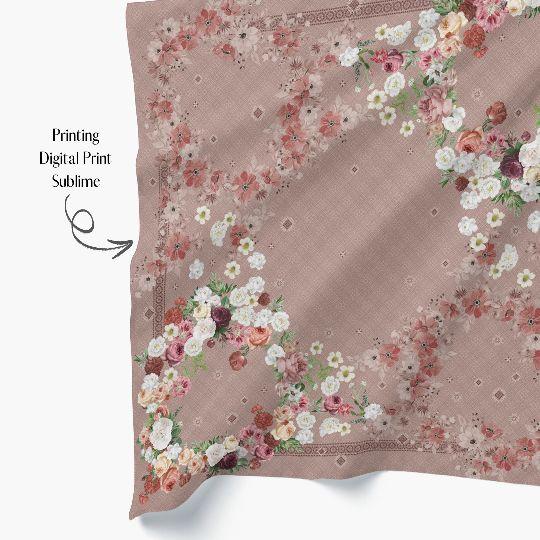 Hijab Segi Empat Voal Motif Series Taraman Kerudung