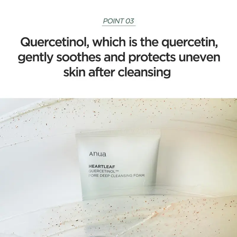 【BPOM】nua Cleansing Foam 150ML /Anua Heartleaf Quercetinol Pore Deep Cleansing Foam 3