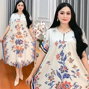 Daster Lowo Riska Resleting depan Tali samping Rayon Premium Busui Dress Wanita Motif Kekinian