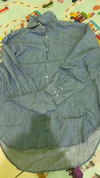 Product Review of Anyostore AT77 Atasan Kemeja Jeans Oversize Wanita Jumbo Bahan Denim from i**a 0
