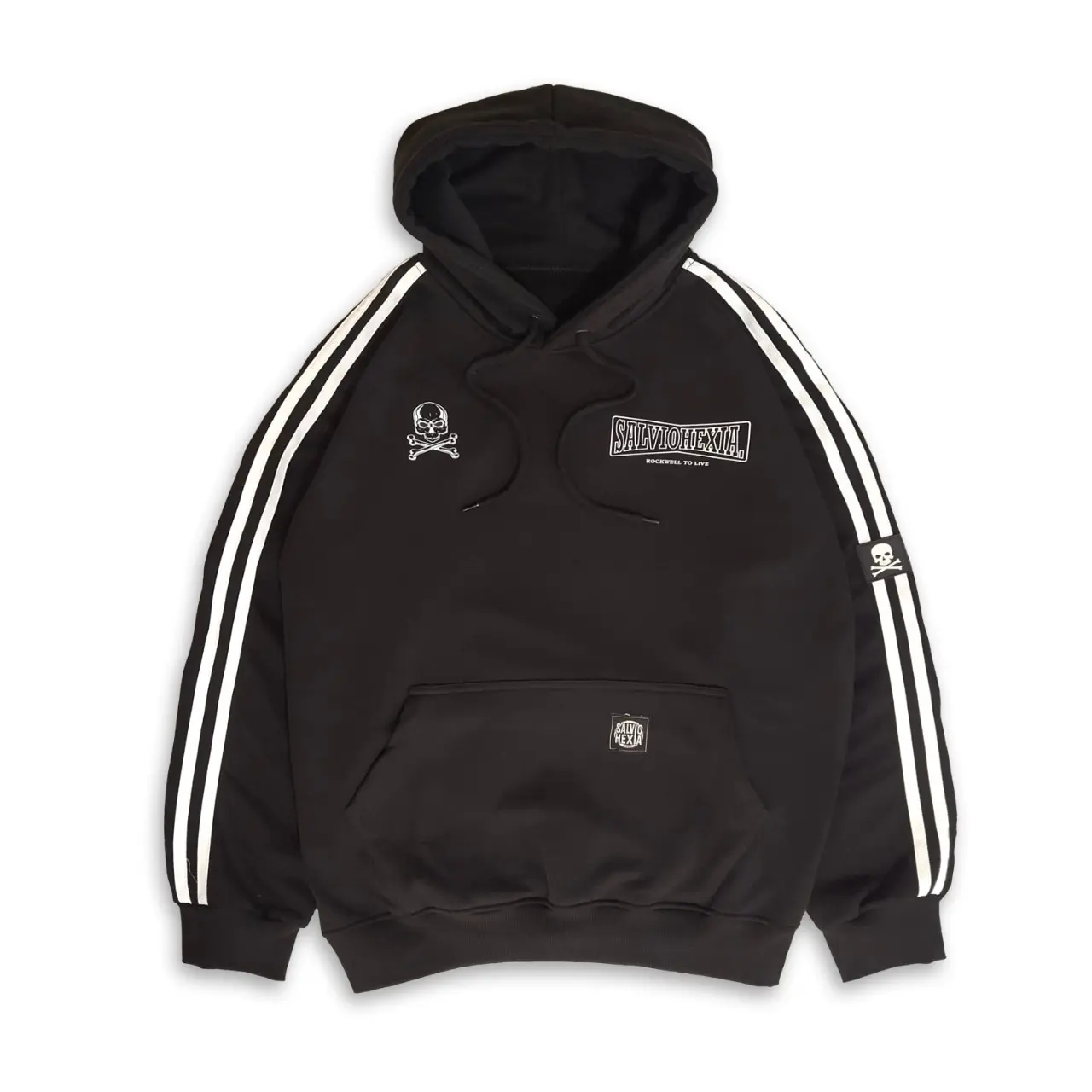 Salvio Hexia Hoodie Casual Long Stripes Black