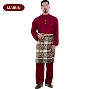 Setelan Baju Teluk Belango Laki-Laki Dewasa Satin Velvet