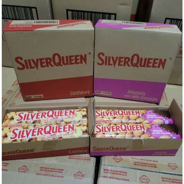 SILVERQUEEN 1 BOX ISI 10 PCS ALL VARIANT 55 gram (toko_makmur58)