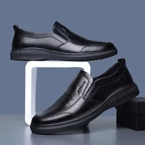 ST19 Sepatu Pantofel Pria Kulit Hitam Model Terbaru 2025 Sepatu Formal Kasual Sepatu Kerja Kantor Bisnis Sepatu Pria Dewasa