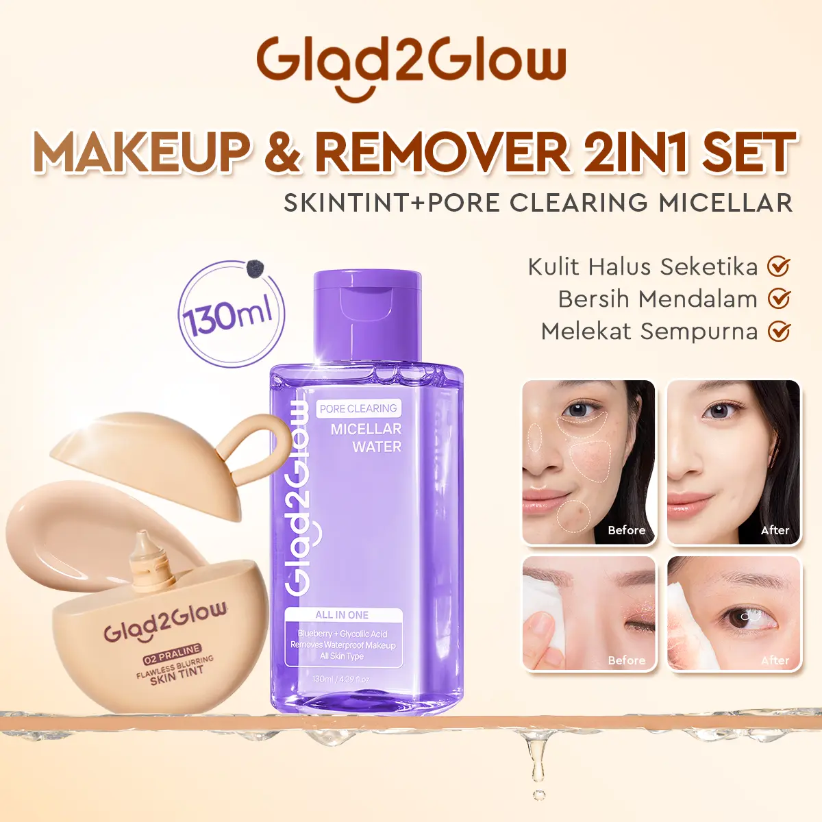 Skintint 04+ 130ml Pore Clearing Micellar