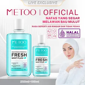 [Live Exclusive] 1Set MeToo Mouthwash / Fresh Mint / Lemon Whitening / Obat Kumur Probiotik / Nafas segar / Pemutih gigi 250ml+100ml / obat kumur karang gigi / pembersih gigi / menghilangkan bau mulut Membersihkan Perawatan / non-alkohol