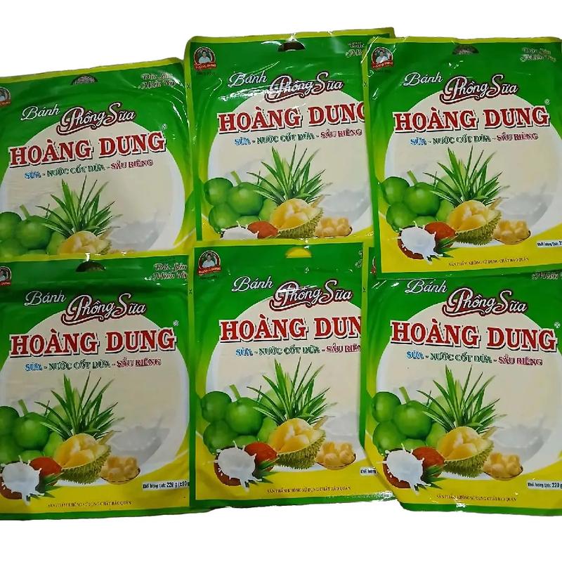 Mua 5 TẶNG 1 nhận 6 bịch bánh phồng sữa Hoàng Dung ,mỗi bịch 5bánh 220g