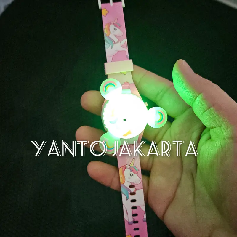 Jam tangan anak spinner berputar lampu nyala 1