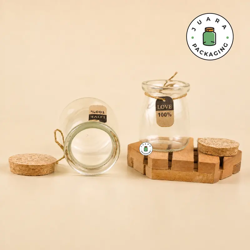 Jar Kaca 100ml 150ml 200ml Botol Kaca Glass Bottle Wish Jar Tutup Gabus 100 ml 150 ml 200 ml