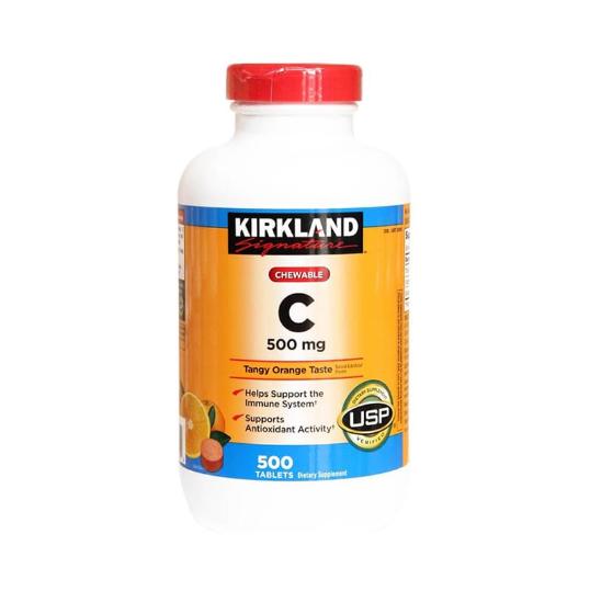  Viên ngậm bổ sung Vitamin Kirkland Chewable Vitamin C 500mg hộp 500 viên 