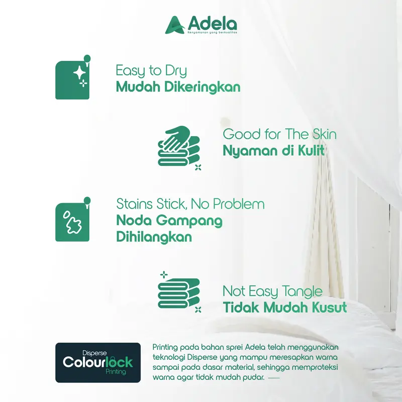 BEDCOVER 90x200 FITTED - Valenita Bedcover dan Sprei Set 3