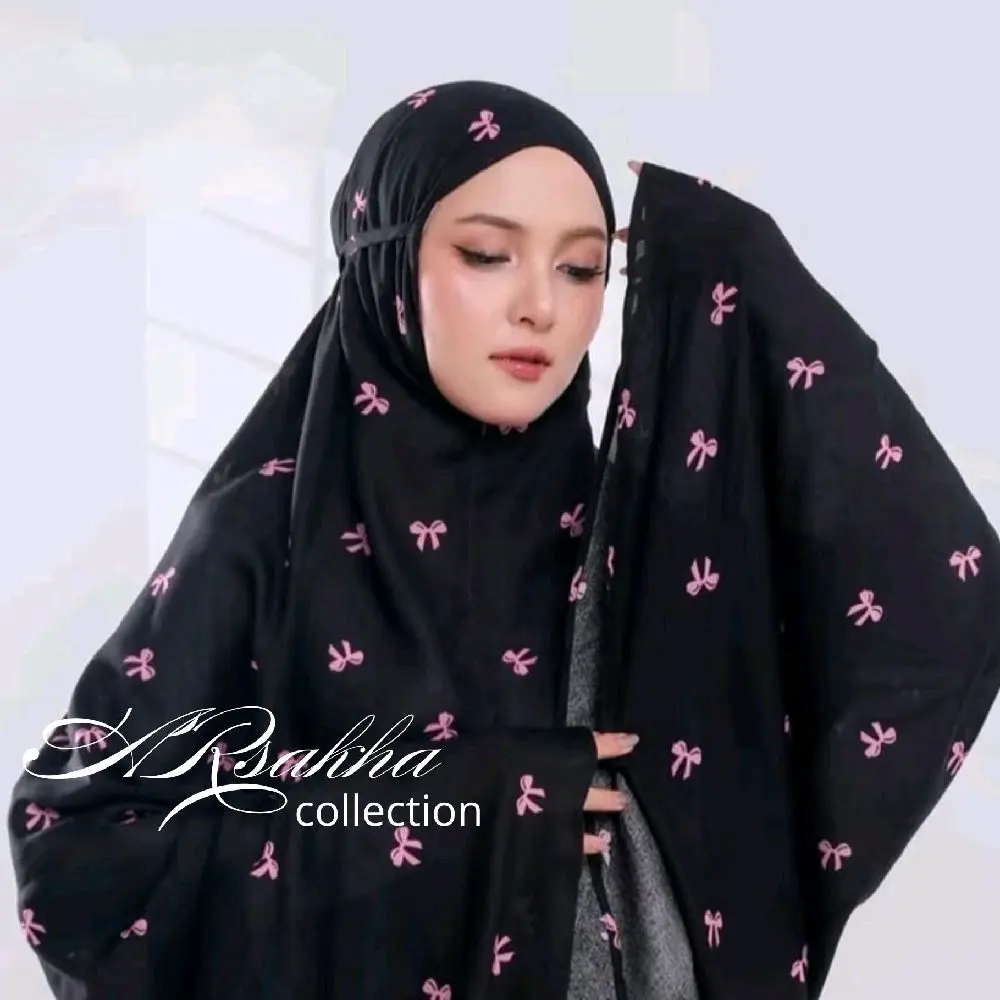 Asadelbyarsakha - MUKENA RAYON MOTIF COQUETTE MUKENA DEWASA RAYON JUMBO TERMURAH Traveling Mukenah Cantik