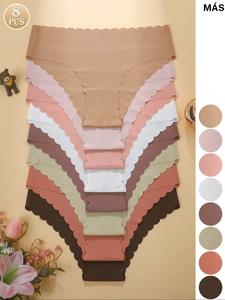 Conjunto de ropa interior de cintura baja para mujer de talla grande, bragas de cintura media transpirables, suaves y elásticas, ajustado y cómodo para uso diario