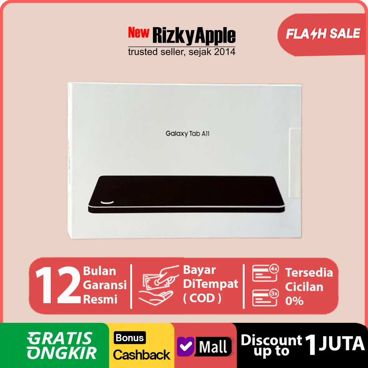 Samsung Galaxy Tab A11 8.7" 64GB RAM 4GB Cellular LTE / Wifi Only Garansi Resmi Samsung Indonesia ( SEIN )