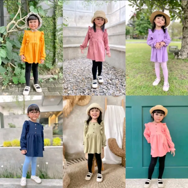 tunik hamida /tunik anak perempuan 4-12 tahun/ bahan ceringkle/ terbaru dan kekinian 5
