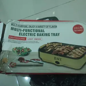 Panggangan BBQ Panci Listrik Multifungsi Anti Lengket / Grill Fryer Pemanggang Alat BBQ