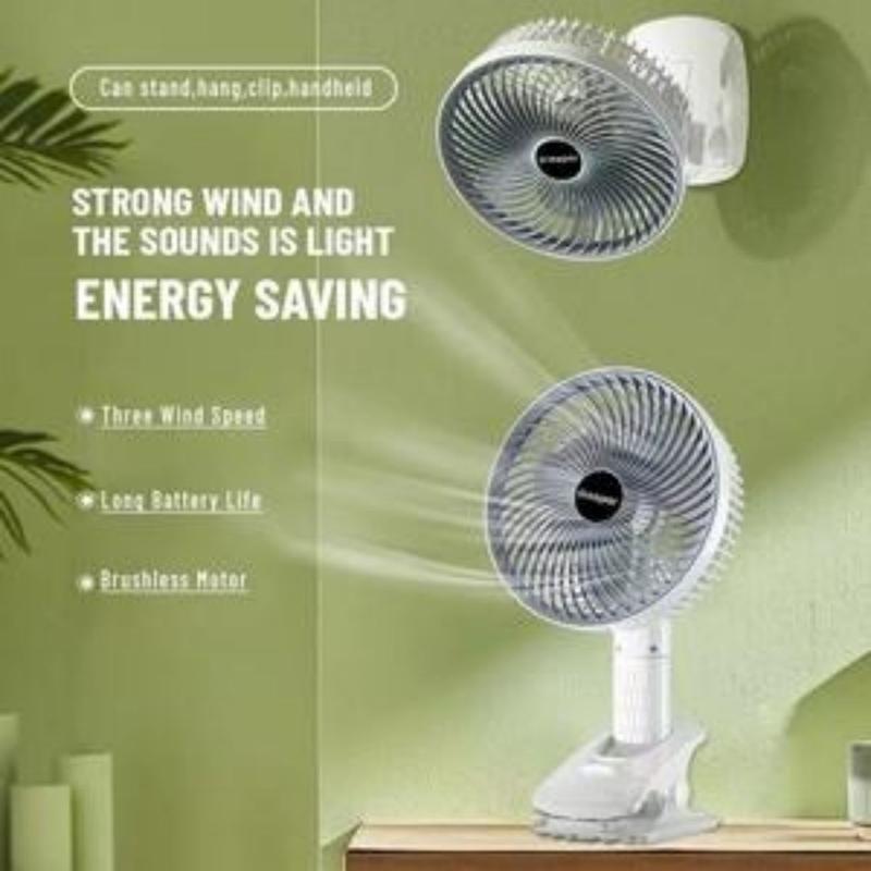 Product Introduction of [Bigger size 7 inches] In stock Kipas Mini Portable Fan Table Fan Desktop Fan Handheld fan Clip fan Hanging fan Rechargeable Strong Wind 350° adjustable 3 mode Super enhanced wind speed Super enhanced battery life Usb Power Mobile kuromi smallfan 8