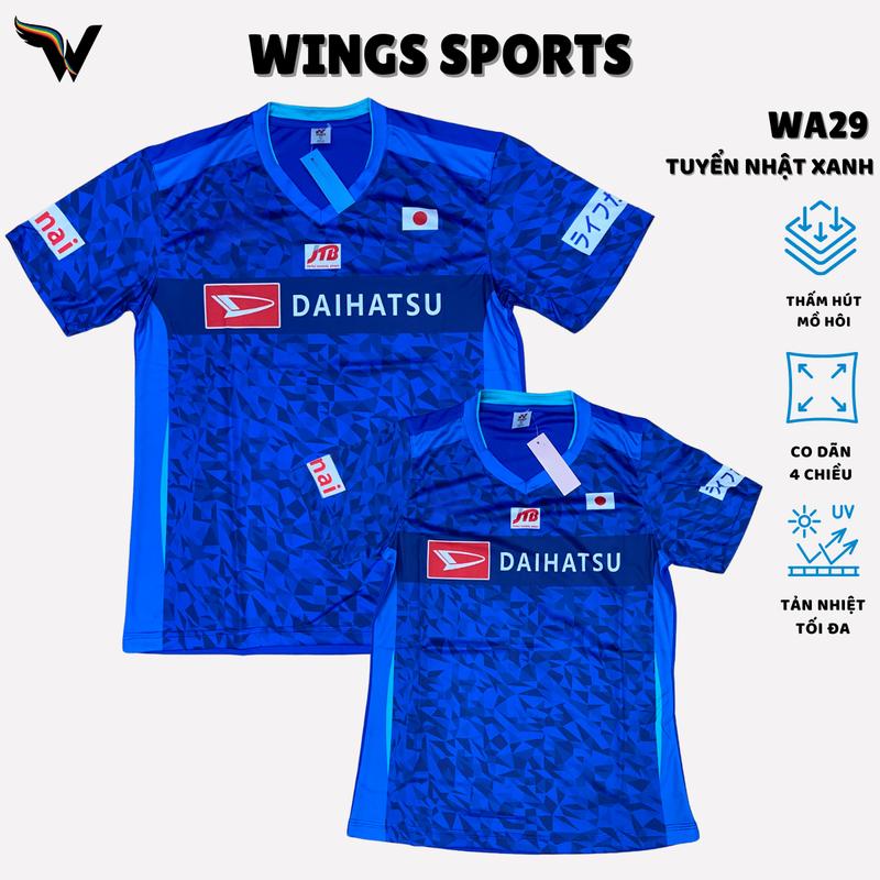  Áo cầu lông mã WA29 tuyển Nhật - màu xanh dành cho tập luyện và thi đấu Nam Nữ Top Sport 