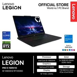 LENOVO LEGION PRO 5 16IRX10 I9 14900HZ GEFORCE RTX5060 8GB RAM32GB 1TB SSD W11+OHS+M365B 16.0 WQXGA 240HZ 100DCIP3 24ZRGB