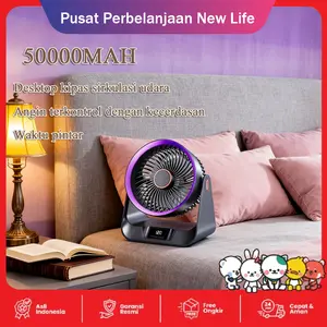 50000MAH kipas mini kipas listrik, kipas mini kantor yang mudah diatur, usb usb yang mengisi baterai yang sangat panjang dan tahan lama kamar tidur kecil untuk pendingin udara