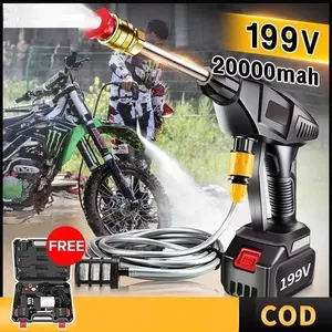 Grocery Store YJet Cleaner Tekanan Tinggi Mesin Staem Mobil dan Motor Portable 450W dengan Baterai 20000mAh dan 3 Metode Injeksi