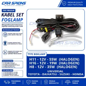 Jalur Kabel Lampu Foglamp Universal Toyota Honda Suzuki Daihatsu Jalur Kabel Foglamp Full Set Car