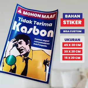 Stiker Oskadon tidak terima kasbon Ukuran Jumbo Lucu