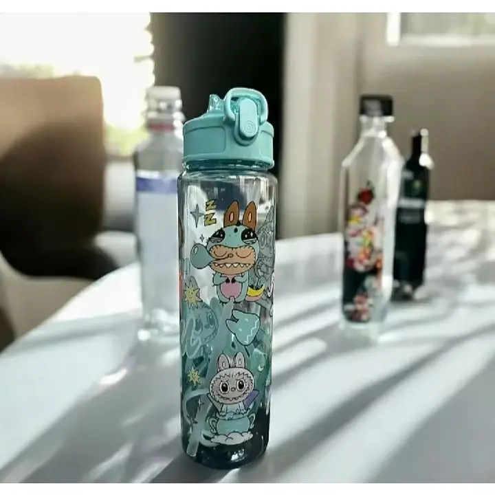 Botol Minum Anak Labubu Kapasitas 900ML Plus Tali Botol 2