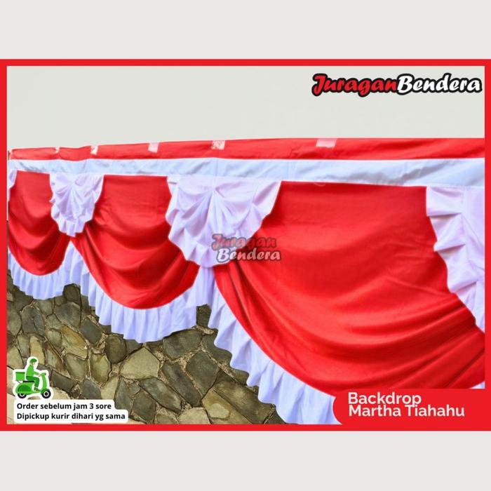 Gambar Backdrop Martha Tiahahu | Background Risplang Merah Putih Panjang Dekorasi Kemerdekaan HUT RI - 5Gelombang dari Juraganbendera Kota Surabaya Tokopedia