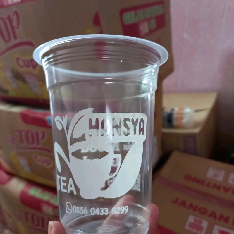 sablon gelas cup termurah ukuran 16oz merk hook sebanyak 250pcs 7
