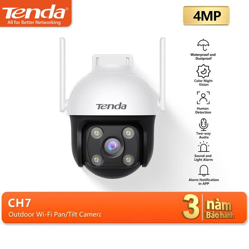 Tenda RH3 CH7 Camera WiFi Ngoài Trời Full HD 1080P 2MP 4MP 2K Quay Quét 360 Độ Tích Hợp Công Nghệ AI camera tạch