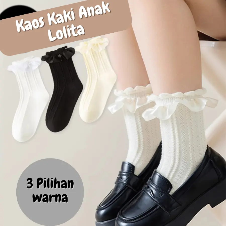 Kaos Kaki Anak Perempuan Cewek Katun Tebal Lucu Motif Set ST0190