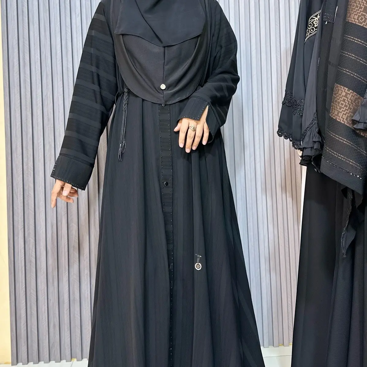 Abaya carla/embos waffle/abaya lokal khas saudy