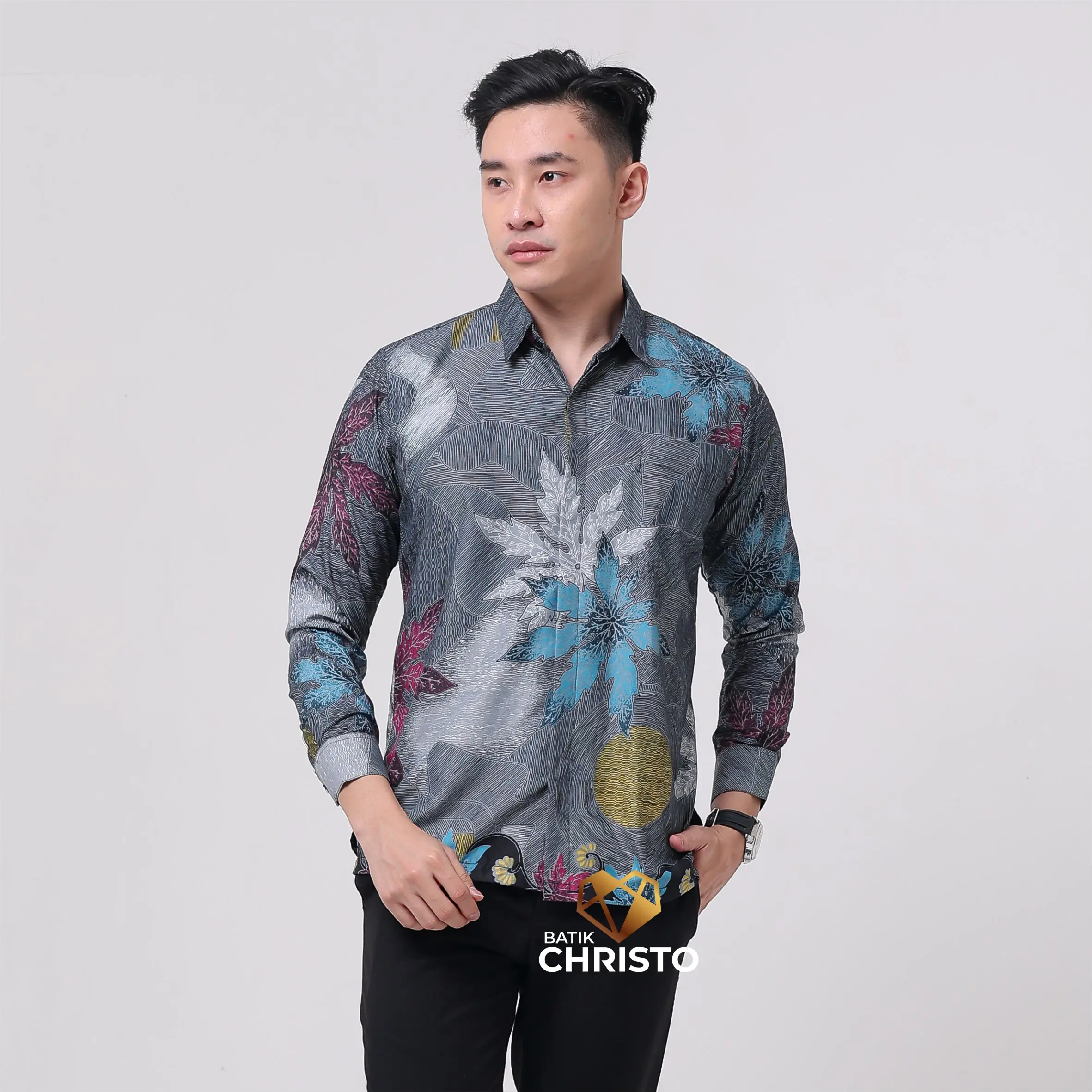 Kemeja Batik Slimfit Lapis Furing Premium 1043 Batik Christo