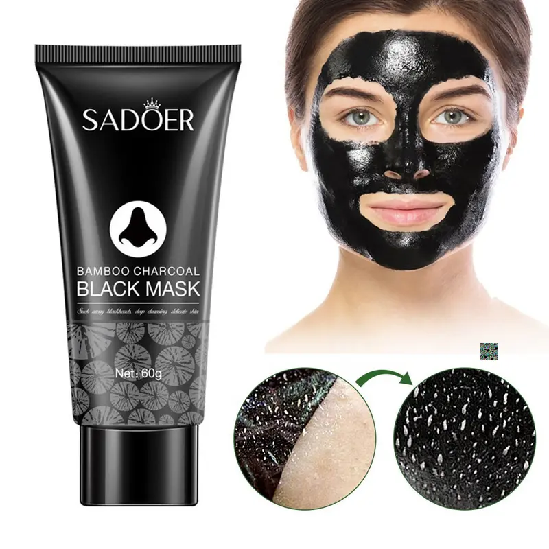 SADOER CHARCOAL Black Head Remover Bamboo Charcoal Black Mask Peel Off Komedo Masker Pembersih Hidung Tanpa Iritasi Treatment 3