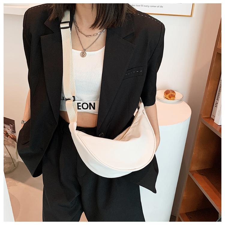 Product Introduction of Nylon material crossbody bag, women's new style dumpling bag, lightweight small shoulder bag, armpit bag, single shoulder bag, women's single shoulder crossbody bag 11