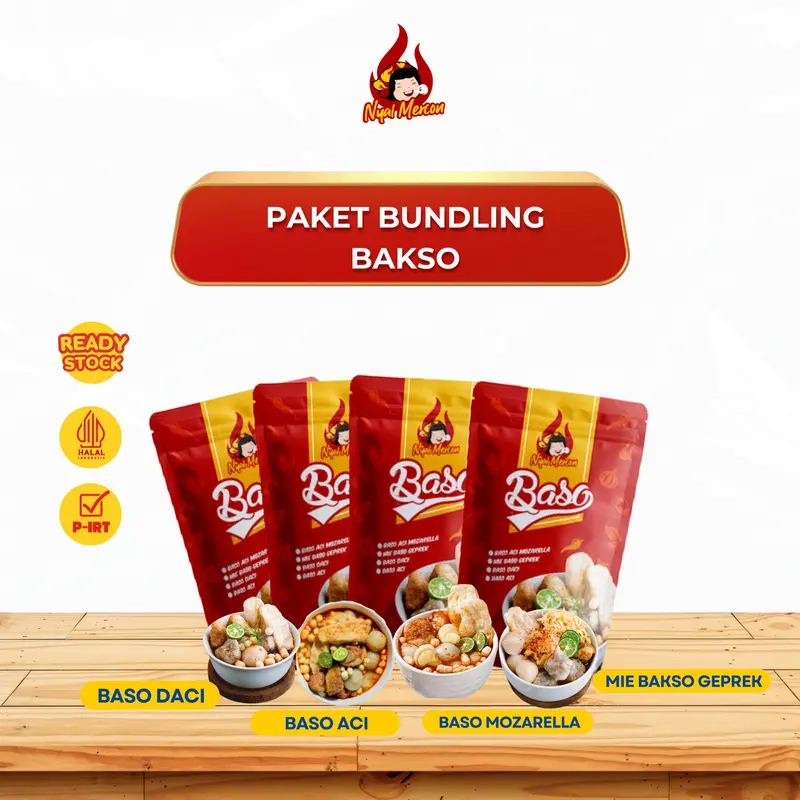 PAKET BAKSO NYAI MERCON (BASO DACI, BASO ACI, MIE BASO GEPREK, BASO ACI MOZARELLA) 0