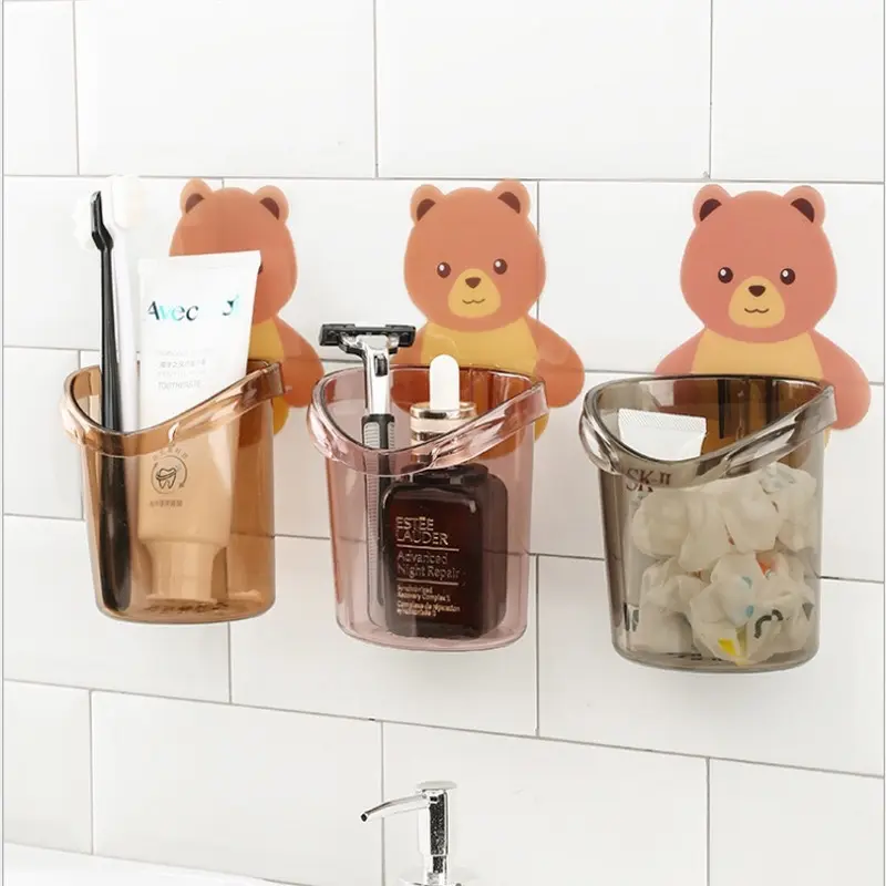 Rak Sikat Gigi Tempel Beruang Wadah Sikat Gigi Bear
