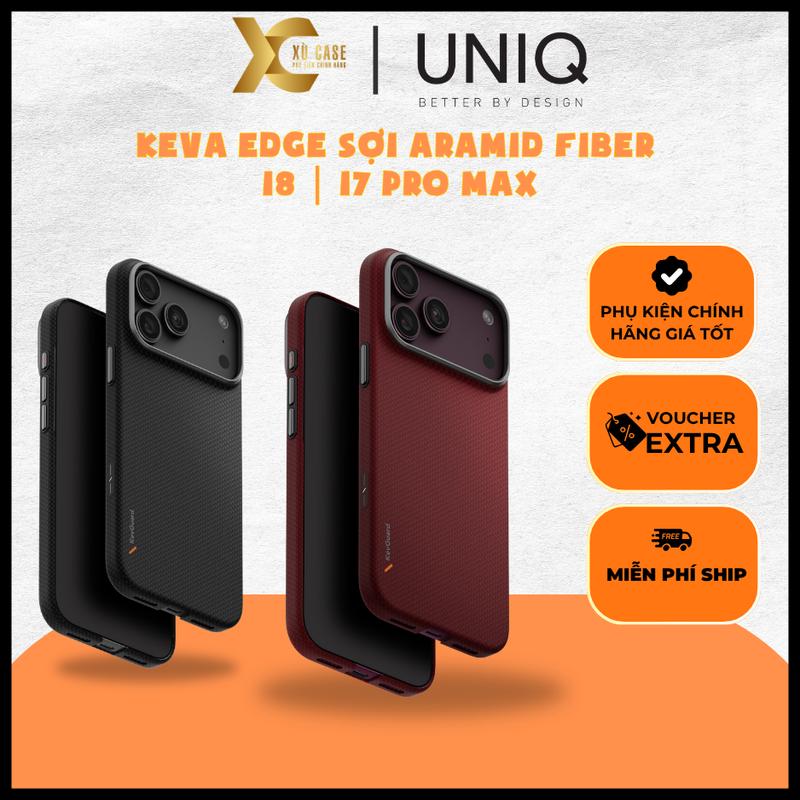 Ốp UNIQ KEVA EDGE Siêu Mỏng Có Nút Control Tích Hợp Sạc Từ Tính cho iP 18 | 17 Pro Max