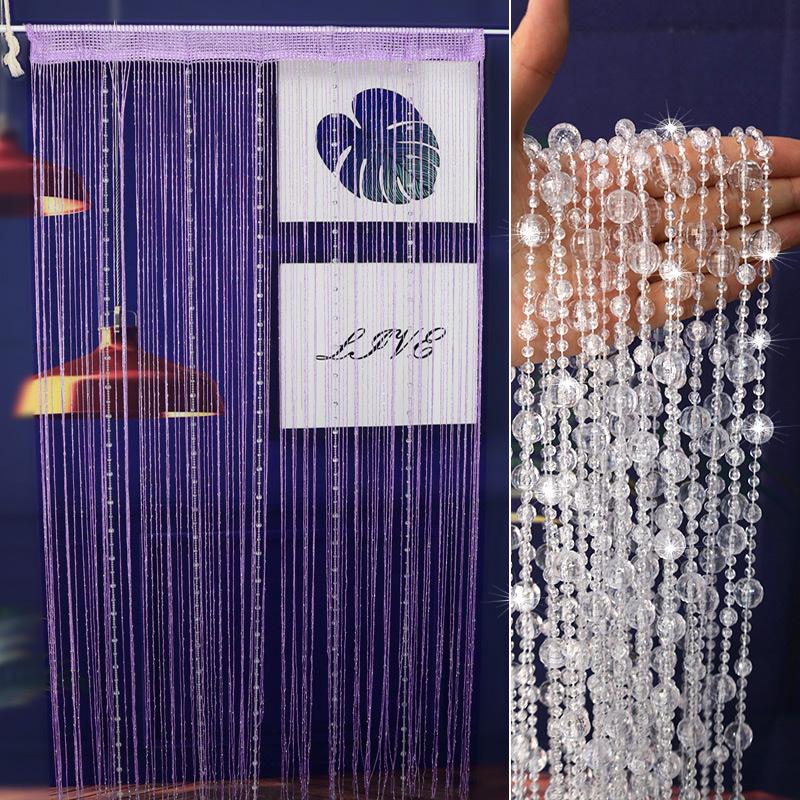 100CM X 200CM Crystal Beaded String Curtains Screen String Divider ...