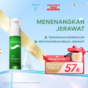 FACERINNA 2% Salicylic Acid + 2% Niacinamide Acne Serum 20ml |  Serum Jerawat Acne| 2PCS|Cleanser+SerumTreatment Menghilangkan Bekas Jerawat Kulit Beruntusan Mencegah Jerawat Datang Lagi Calms Acnes&Redness Prevents Breakout