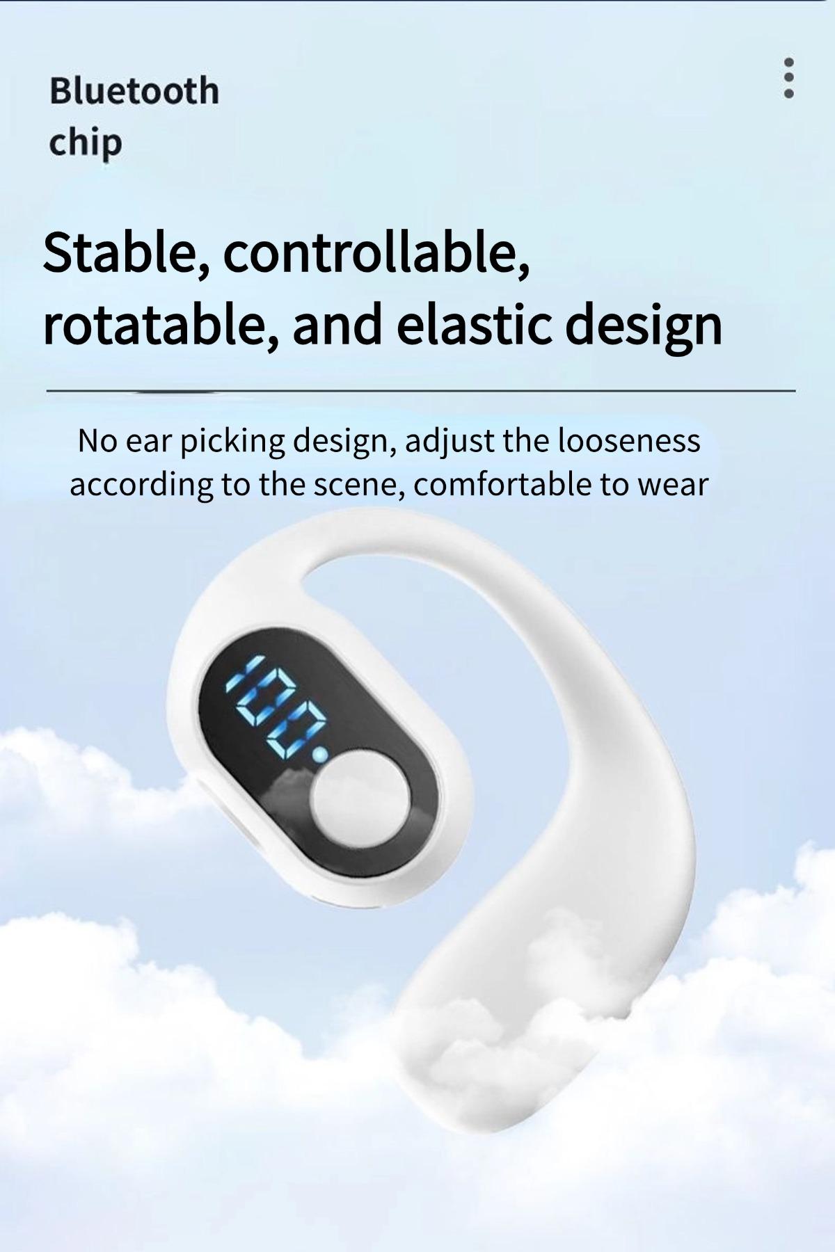 Headset OWS KY2pro Bluetooth , Earphone Nirkabel Tanpa Masuk Telinga, Earbuds LED Display, Headphone Suara Jernih untuk Olahraga