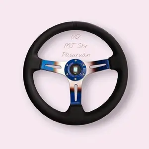 Stir mobil racing speed 3 warna plat alumunium tengah Wheel modifikasi