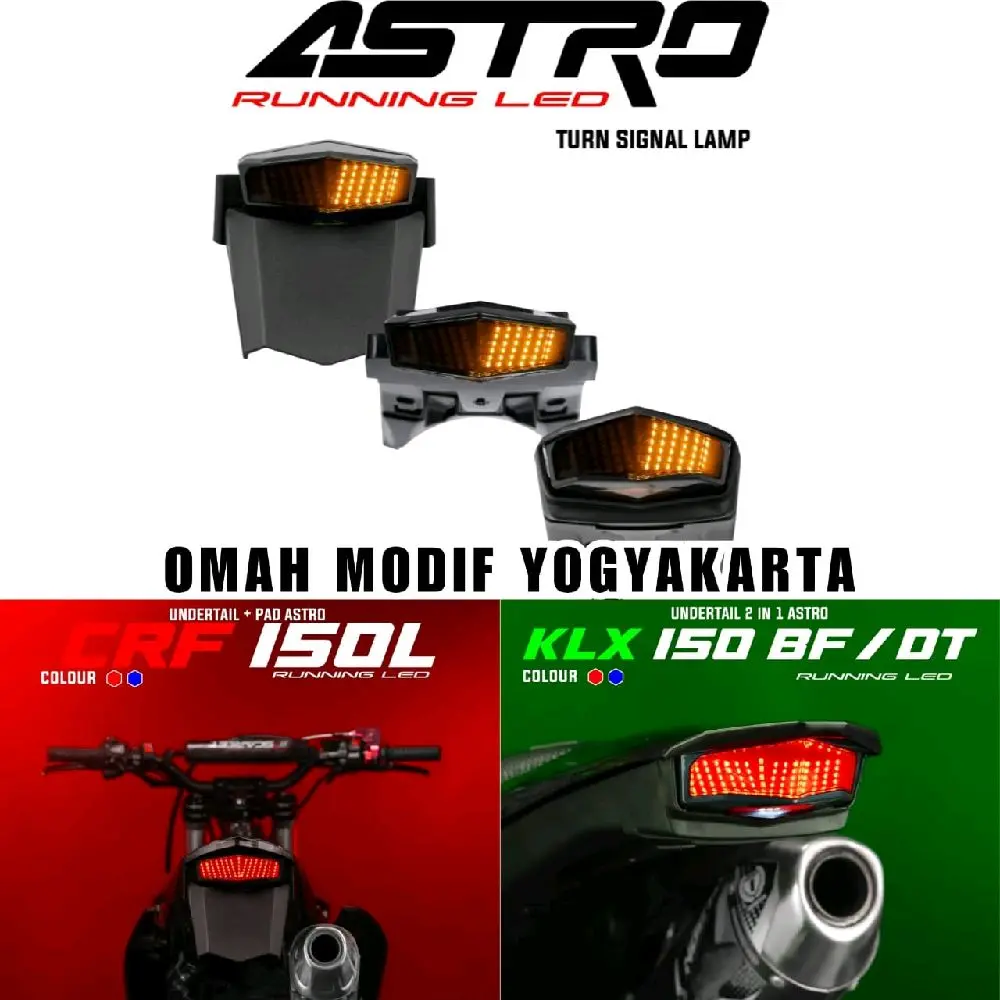 Undertail Stoplamp Astro Running Led HARVYMX CRF 150L KLX Bigfoot Dtracker Baru - Motorcycle, Lampu
